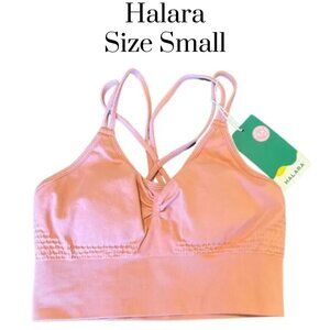 NWT Halara sports bra, padded, spaghetti strap racerback, sportswear, workout.